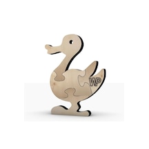 Masif Ahşap Puzzle Çocuklar Için Öğretici Boyanabilir Ördek