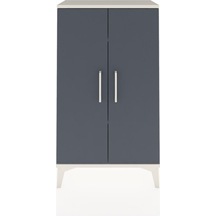 Arges Komodin Tek Raflı Tek Çekmeceli 2 Kapaklı 60x30x106 Aytaşı-antrasit Aytası