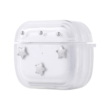 Noktaks - Airpods 3. Nesil Uyumlu - Kılıf Airbag Tasarımlı Simli Şeffaf Kutup Kılıf - Airbag 44 - Yıldız - T36622 Yıldız