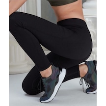 Noa & Noa Noa Noa Butik Dinamik Toparlayıcı Dikişsiz Fitilli Taytsiyahl Siyah