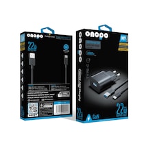 Onopo 22w Hızlı Şarj Aleti Seti Type-c Usb Kablo Dahil 1m Esnek Kablo Android Uyumlu   - M9