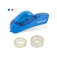 Otomatik Bant Dağıtıcı Kesici Çekme Rulo Bant Ile Taşınabilir Kırtasiye El Bant Mavi