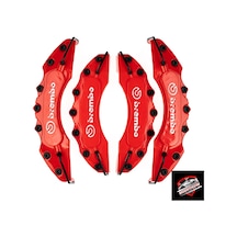 Kırmızı Brembo Üstü Baskılı Kaliper Kapağı 4'Lü Set
