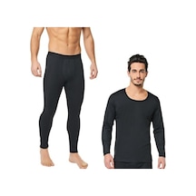 Bonbonetti Bonbonetti Erkek Termal Alt Üst Takim Polar Boyunluk Bere  Ve Termal Çorap Set Siyah M Siyah