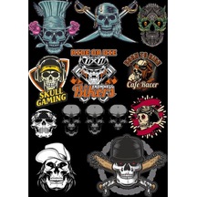 İskelet Sticker Set-3 13 Parça Telefon, Tablet, Defter, Laptop Sticker