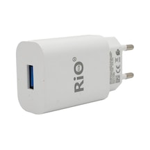 Riotech Tek Usb Girişli Beyaz Şarj Adaptörü