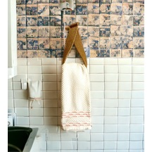 Hasır Banyo Havlu Askılığı, Havluluk, Havlu Asacağı, Askılık, Banyo Düzenleyici Kahverengi