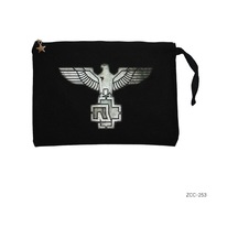 Zepplin Giyim Rammstein Eagle Siyah Clutch Astarlı Cüzdan / El Çantası