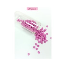 Dökme Cam Kum Boncuk Büyük Boy 6/0 4 Mm - 20 Gram - Koyu Pembe - Bnc091