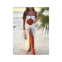 Lilly Bianca Riviera Etekli Beyaz Bikini Takımı Beyaz Beyaz