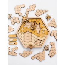 Ahşap Altıgen Petek Puzzle Oyunu