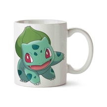 Pokemon Bulbasaur Iki Tarafı Baskılı Kupa Bardak Çok Renkli
