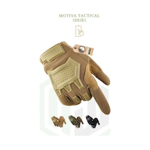 Motiva Mechanix M-tact Taktik Eldiven Yumuşak Silikon Korumalı İş Güvenliği Motosiklet Bisiklet Eldiveni - Siyah