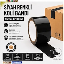 Renkli Siyah Koli Bandı 45x100 Metre 6 Adet 1 Paket F25c9