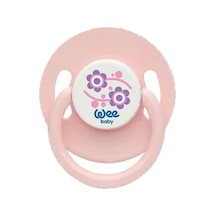 Wee Baby Yuvarlak Uçlu Emzik 18+ Ay No:03 Pembe Çiçekli Pembe