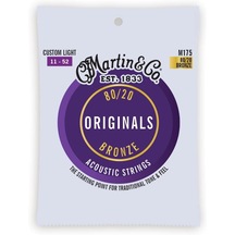 Martin M175 Akustik Gitar Teli 11-52 80/20 Custom Light
