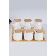 Arow Liza Bambu Porselen Yağlık Ve Bahartlık Tr-3099 - Beyaz