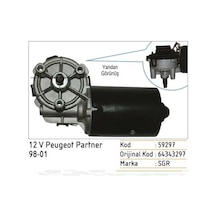 Silecek Motoru 12v Peugeot Partner 98 01
