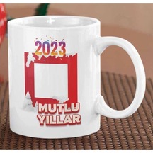 2023 Mutlu Yıllar 2023 Christmas Noel Iki Tarafı Baskılı Kupa Bardak Çok Renkli