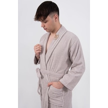 Güvenal Bonny Pamuk Ultrasoft Bornoz Nakışlı Bornoz Hediyelik Bornoz 2 Kahverengi