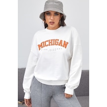 Madmext Mad Girls Beyaz Sweatshirt Mg785 Beyaz