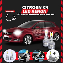 Citroen C4 2012-2017 Kısa Far Uyumlu Şimşek Etkilii Led Xenon Performance Series H7
