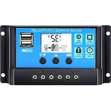 Pazly Evrensel 12v/24v Solar Şarj Regülatörü, Çift Usb, Dıy Güneş Enerjisi Sistemi İçin