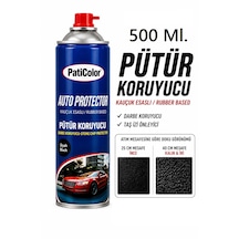 500 Ml. Siyah Sprey Pütür Oto Araç Alt Kaplama Darbe Koruyucu Ptr-500ml 06 Siyah