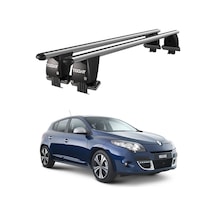 Royal Renault Megane 2008 - 2016 Uyumlu Gri Kilitli Ara Atkı Port Bagaj Tavan Barı