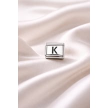 K Harf Charm Çelik Bileklik Aksesuarı Kişiye Özel Harf Modülü Minimal & Şık Tasarım Altın - Gümüş