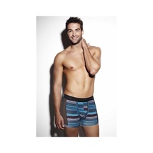 Aria's Closet Arias Closet Erkek Pamuklu Yan Fileli Çizgili Boxer Baskılı L Nhr Çok Renkli