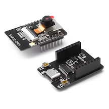 Esp32-cam Wifi Bluetooth Tf Kart Modüllü Dc 5v Dual-core Geliştirme Kartı + Ov2640 Kamera + Esp32 Usb-c Programlama Modülü, Arduino İle Uyumlu