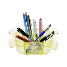 Masaüstü Ofis Şeffaf Sarı Kalemlik Organizer