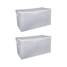 2 Adet Sandık Tipi Hurç Yastık Yorgan Hurcu 75 X 40 40 Maxi Mika Gri Diğer