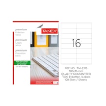 Tanex Tw-2316 105x36mm 100 Lü Lazer Etiketi