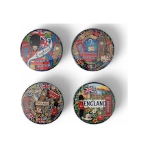 İngiltere Magnet Set 2 - 4'lü Buzdolabı Magnet England Karışık Renkli