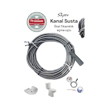 Premium 15 Metre Tıkanıklık Açma Klozet Gider Açıcı Boru Temizleme Özel Uçlu Spiral Kanal Susta