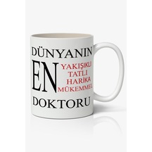 Doktorlar Günü Temalı Baskılı Kupa Bardak Baskılı Kahve Kupa Bardak Beyaz