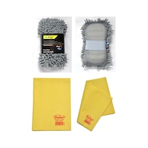 Spark 7040 Şönil Oto Yıkama Süngeri Ve Polikur 3224 Mikrofiber Güderi Oto Kurulama Bezi 2'li Set