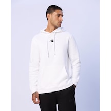 Kappa Palmir Erkek Beyaz Regular Hoodie