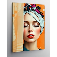 Kanvas Tablo Şık Turbanlı Kadın 50cmx70cm