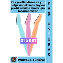Kaşbakım Tahriş Etmez Dudak Yanak Çene Pürüzsüz Cilt Tüy Alma Şekillendirme Kaş Usturası Üçlü Set