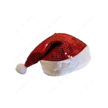 Yılbaşı Şapka Noel Baba Şapkası Pullu Kukuleta Parlak Me053