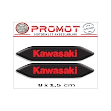 Damla Logo Kawasaki Kabartmalı 2'li Sticker 001 Nötr