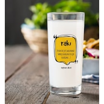 Kişiye Özel Renkli Baskılı İnsan İki Şeyi Saklayamaz Rakı Bardağı