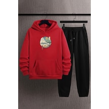 Uyguntarz Unisex Neighbor's Ukiyo E Eşofman Takımı Kırmızı