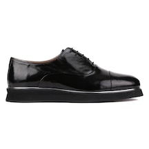 Shoetyle - Siyah Rugan Deri Bağcıklı Erkek Klasik Ayakkabı 250-2030-786-siyah