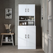 Çamaşır-kurutma Makinesi Dolabı Kapaklı Banyo Dolabı.11 Mat Beyaz