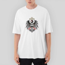 Hearts of Iron 4 Imperial Coat of arms of Germany Oversize Beyaz Tişört Beyaz