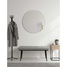 Özcan Metal Kazayağı Kumaş Siyah Metal Ayaklı Metal Kasalı Bench Mutfak Salon Antre Yatak Odası Balkon Puf Bank Çok Renkli